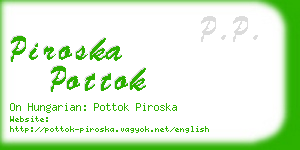 piroska pottok business card